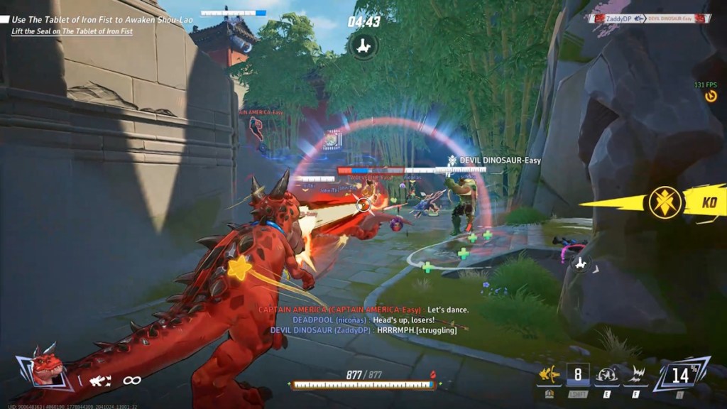 Devil Dinosaur impact beam attack