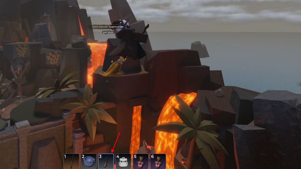 Flying with broom in Wizard Alchemy