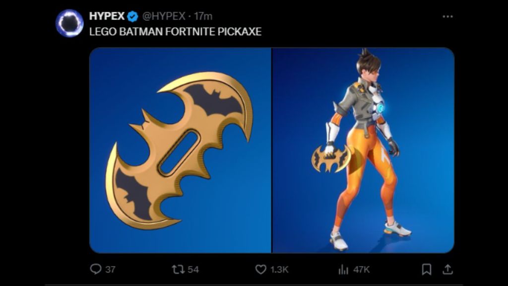 Fortnite 40.40 LEGO Batman Pickaxe