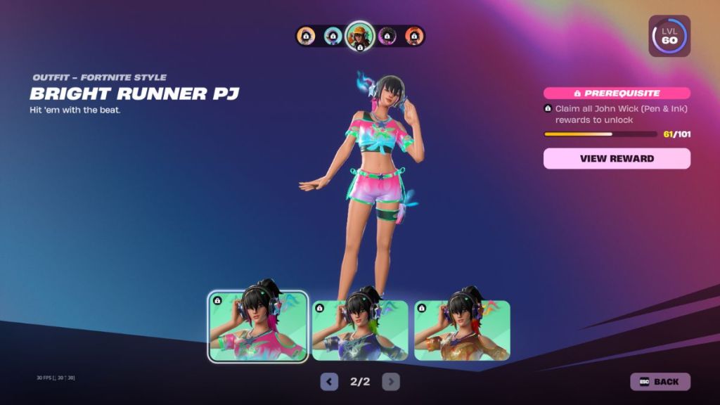 Fortnite Chapter 7 Season 3 Battle Pass PJ Superstyles
