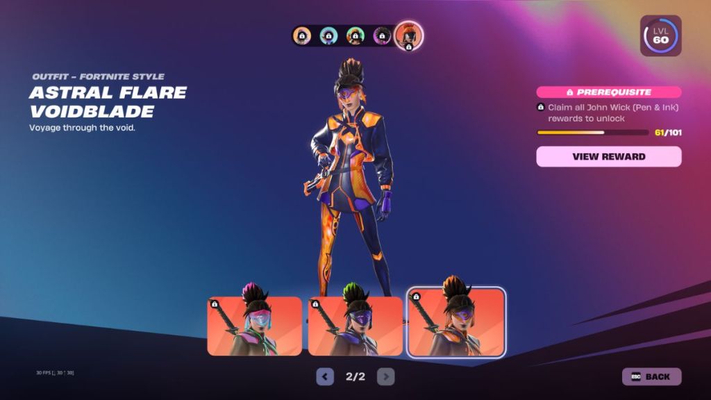 Fortnite Chapter 7 Season 3 Battle Pass Voidblade Superstyles
