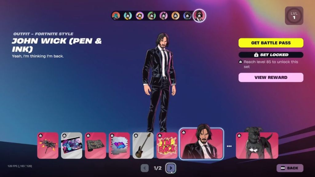 Fortnite Chapter 7 Season 3 John Wick Set