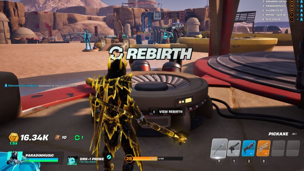Fortnite Droid Tycoon Rebirth Machine
