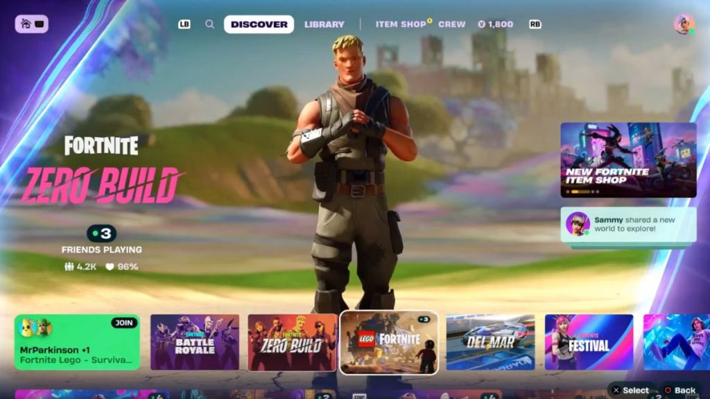 Fortnite Interactive Dynamic Lobbby