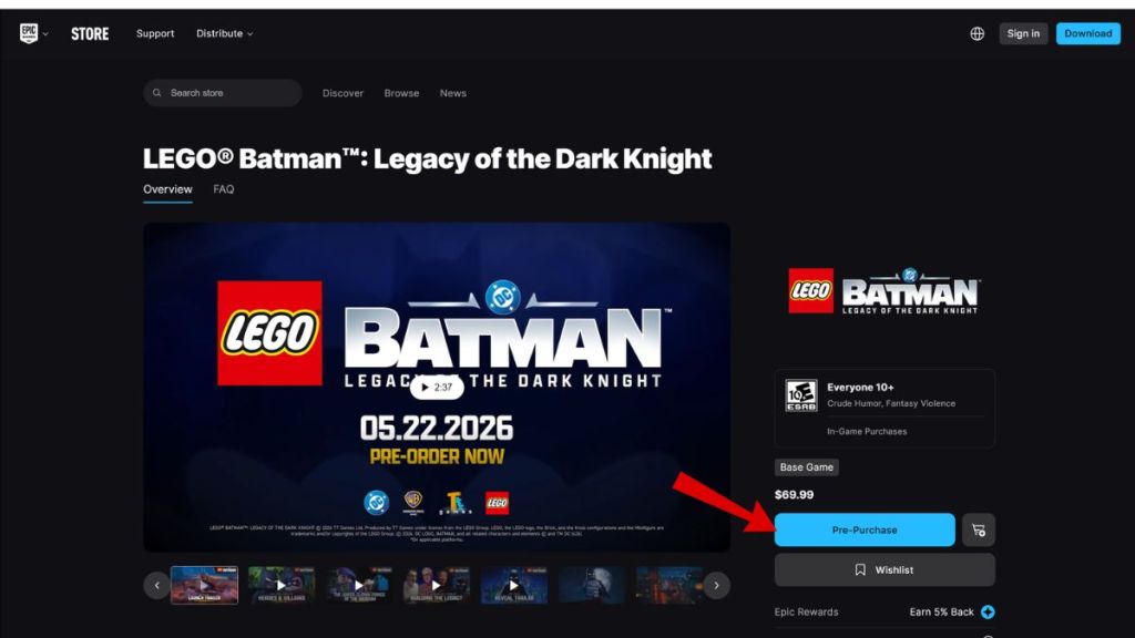 Fortnite LEGO Batman Legacy of the Dark Knight