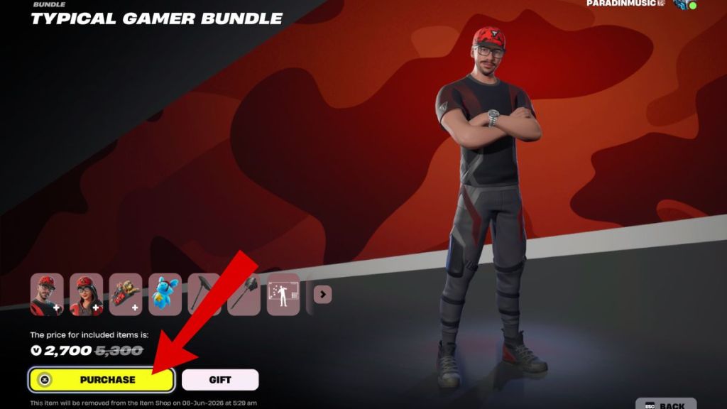 Fortnite Typical Gamer Skin Item Shop