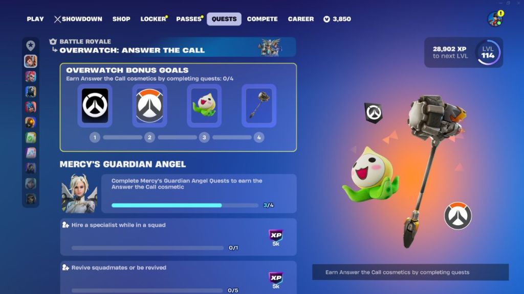 Fortnite x Overwatch Quests
