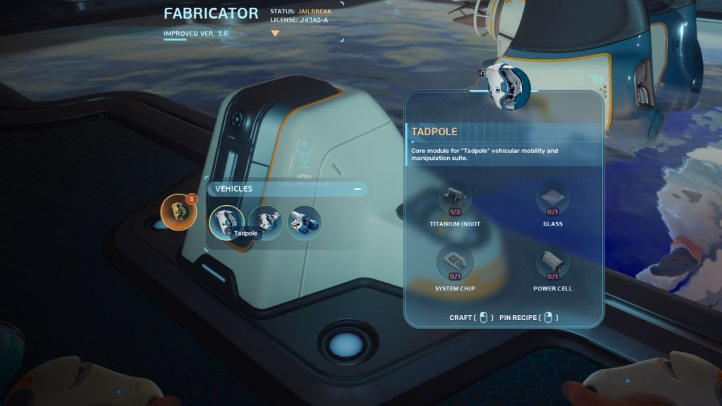 How to Build a Tadpole Vehicle in Subnautica 2