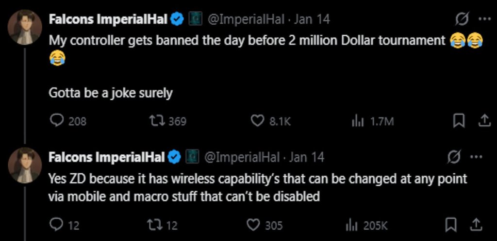 ImperialHal controller ban at ALGS