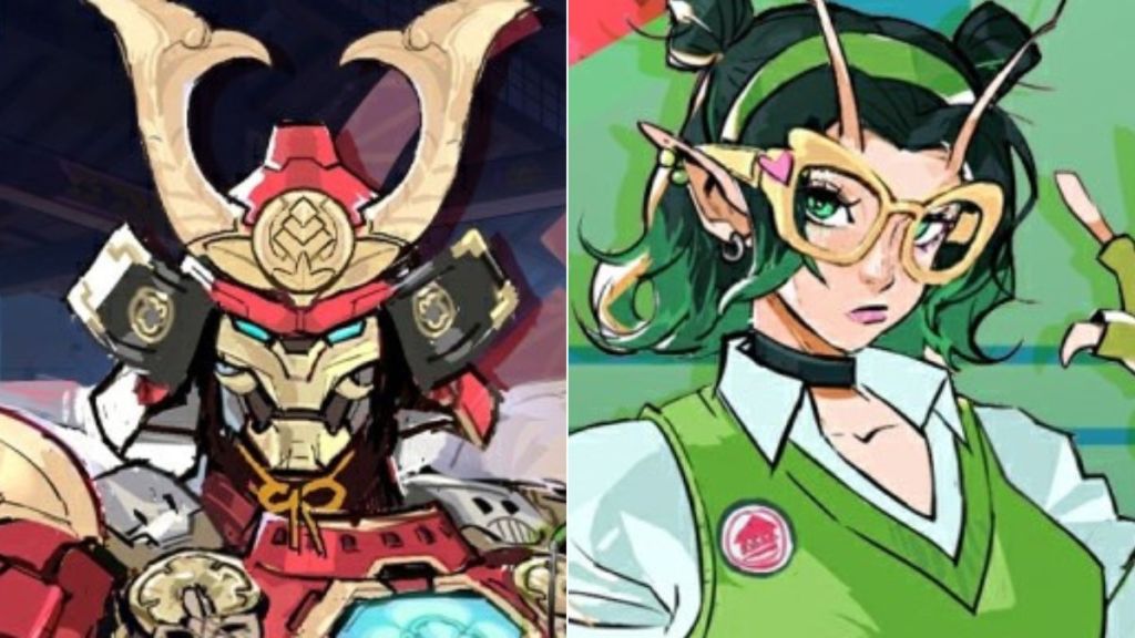 Iron Samurai and Mantis ESU College Life skins in Marvel Rivals