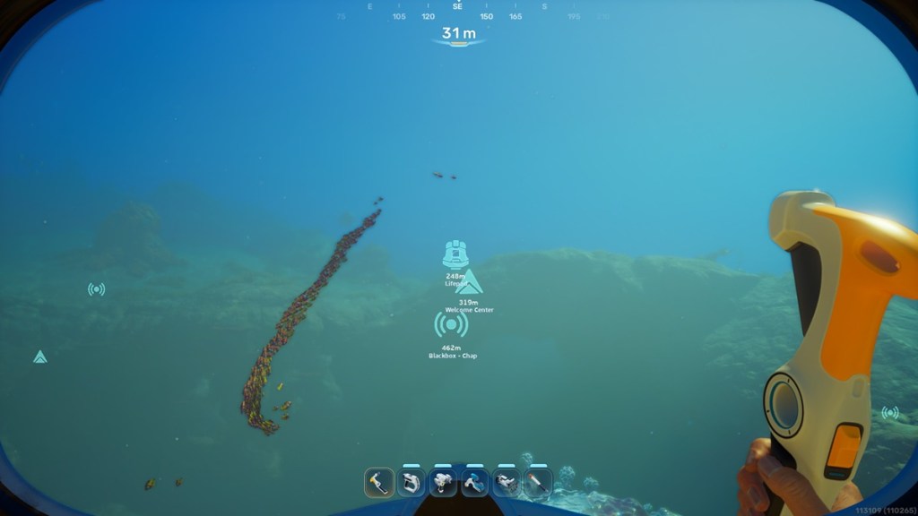 Necrolei Cysts distance from Life Pod Subnautica 2
