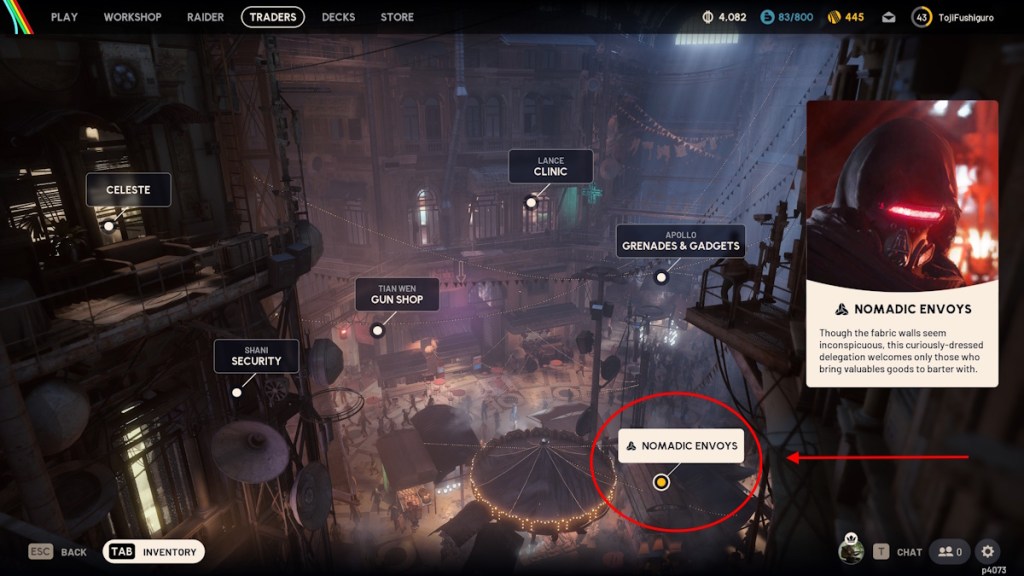 Nomadic Envoys trader unlocked in Arc Raiders