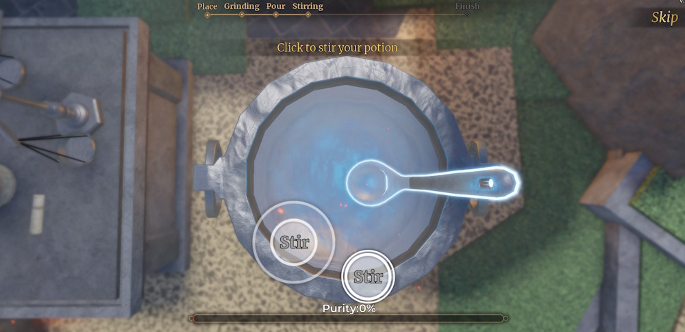 Potion Spell brewing stage Wizard Alchemy