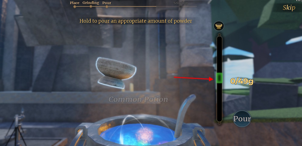 Potion pouring stage Wizard Alchemy