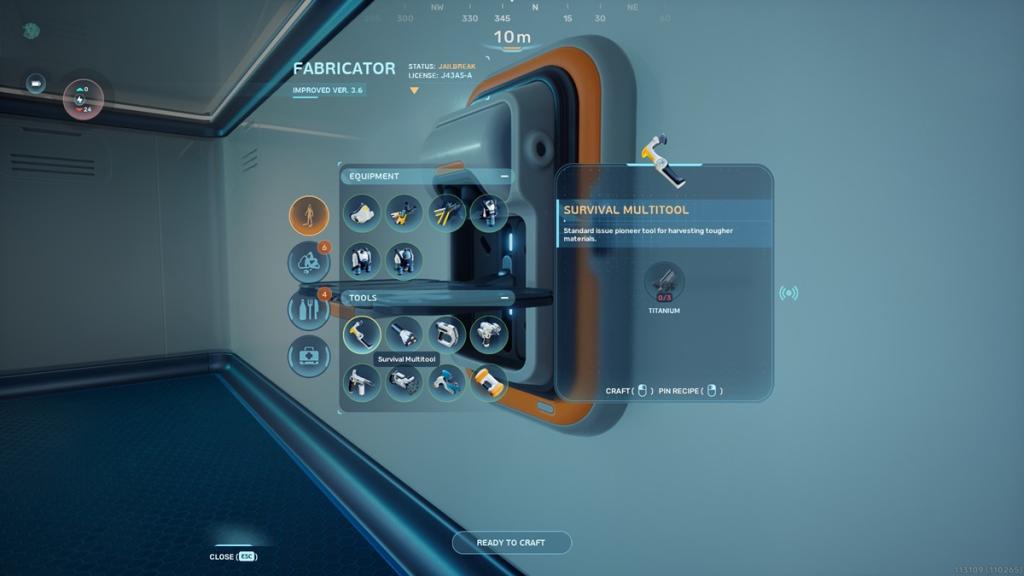 Survival Multitool crafting recipee Subnautica 2