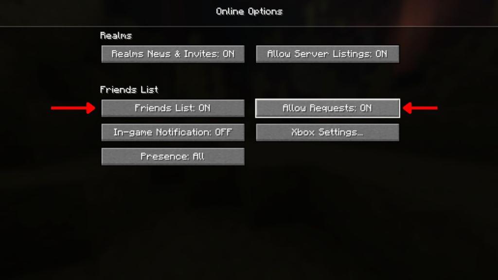 Toggle friend list on minecraft