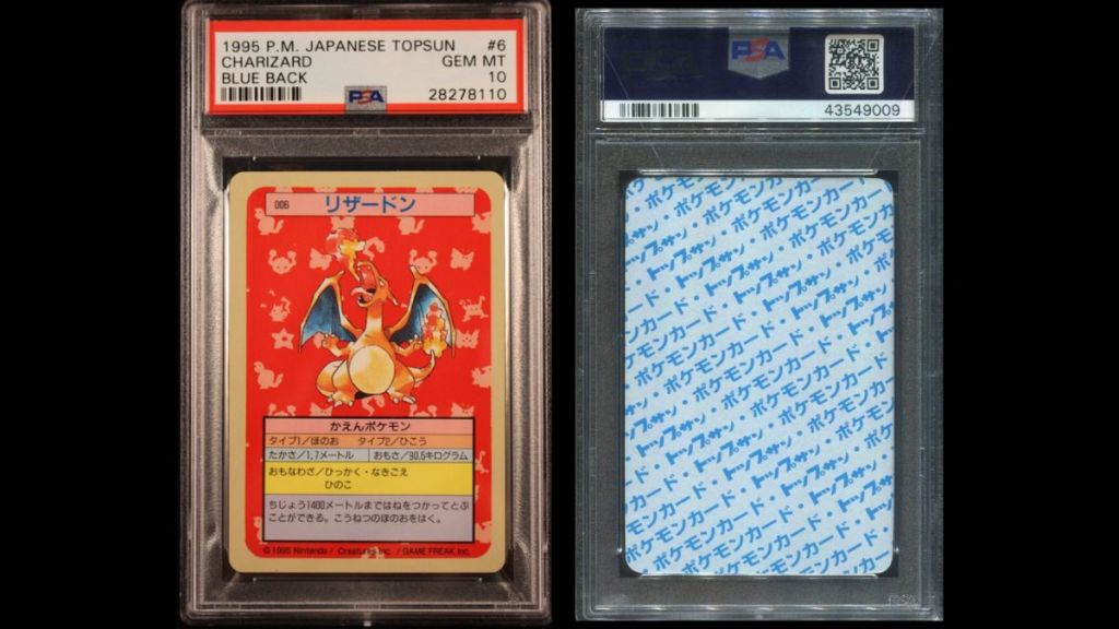 Topsun Blue Back Charizard Japanese rarest Pokemon cards