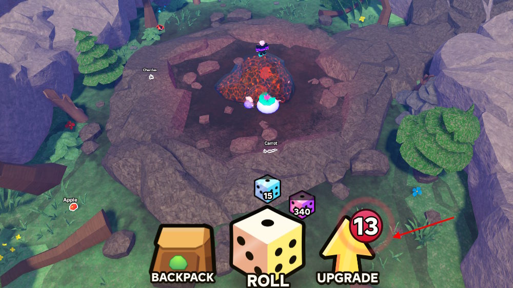 Upgrade option in Slime RNG