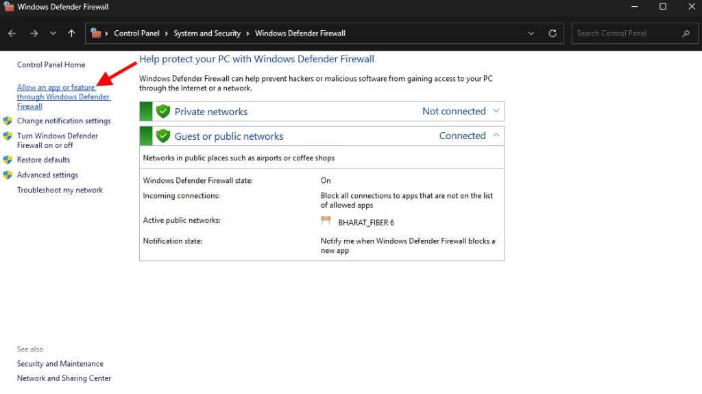 Windows Firewall settings Minecraft