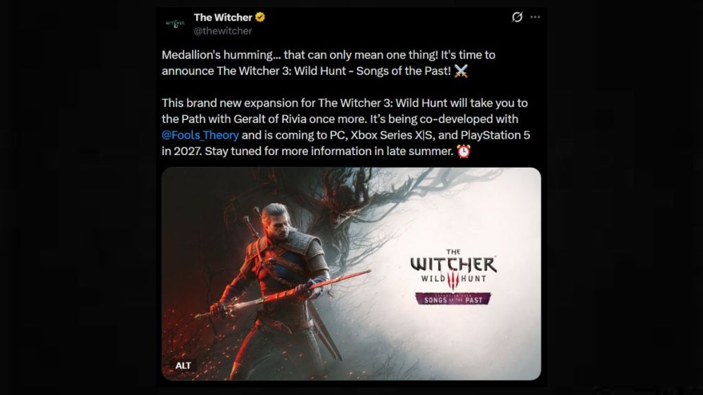 Anuncio de Witcher 3 Canciones del pasado