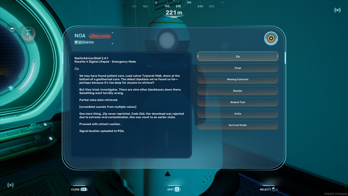 Zip Blackbox signal Subnautica 2