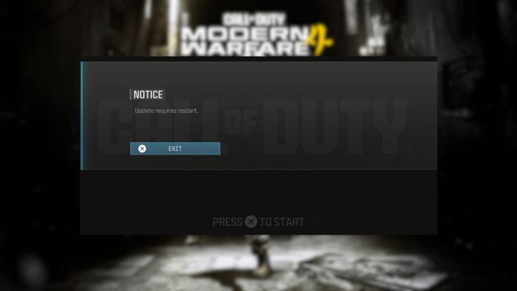 La actualización de Call of Duty requiere reinicio
