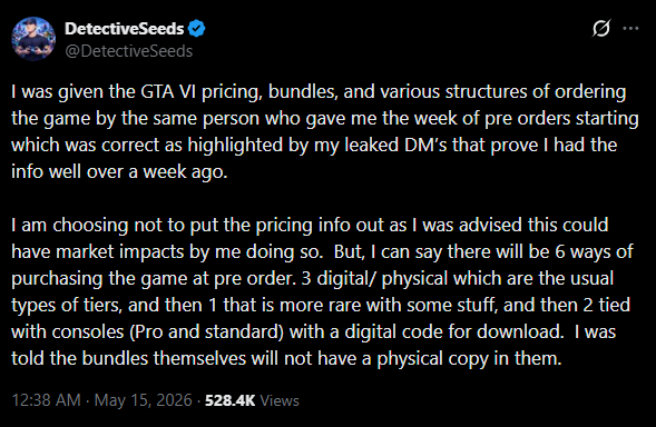 GTA 6 insider reveals pre-order editions