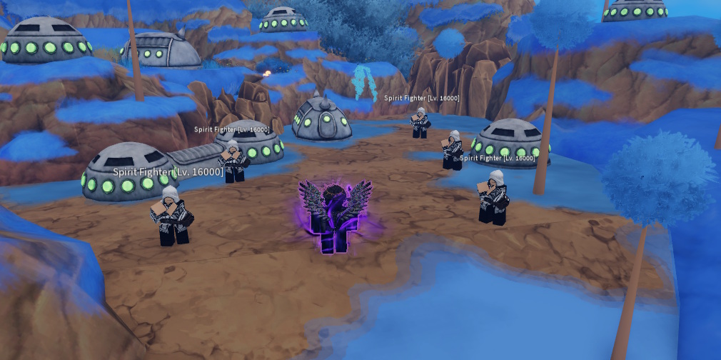 spirit fighter NPCs on blue planet in sailor piece