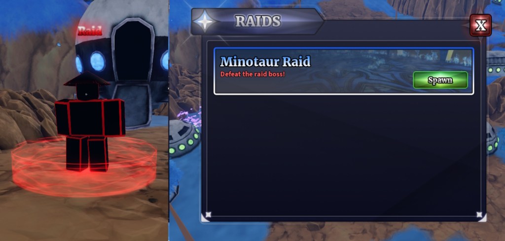 start minotaur raid using raid keys in sailor piece