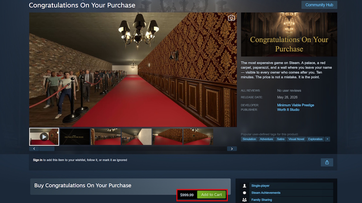 Congratulations On Your Purchase Game Steam Price