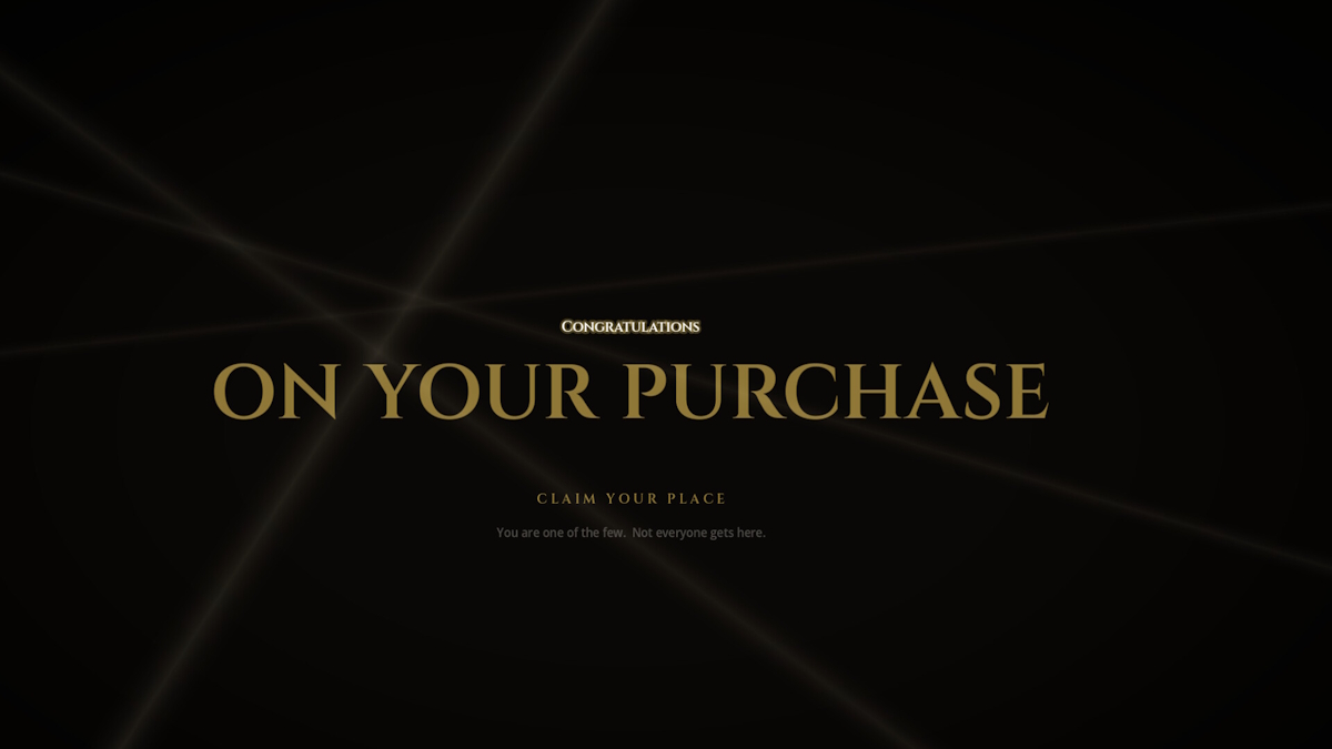 Congratulations on Your Purchase game