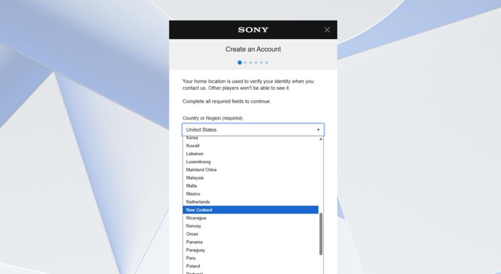 Crear una cuenta de PlayStation en Nueva Zelanda