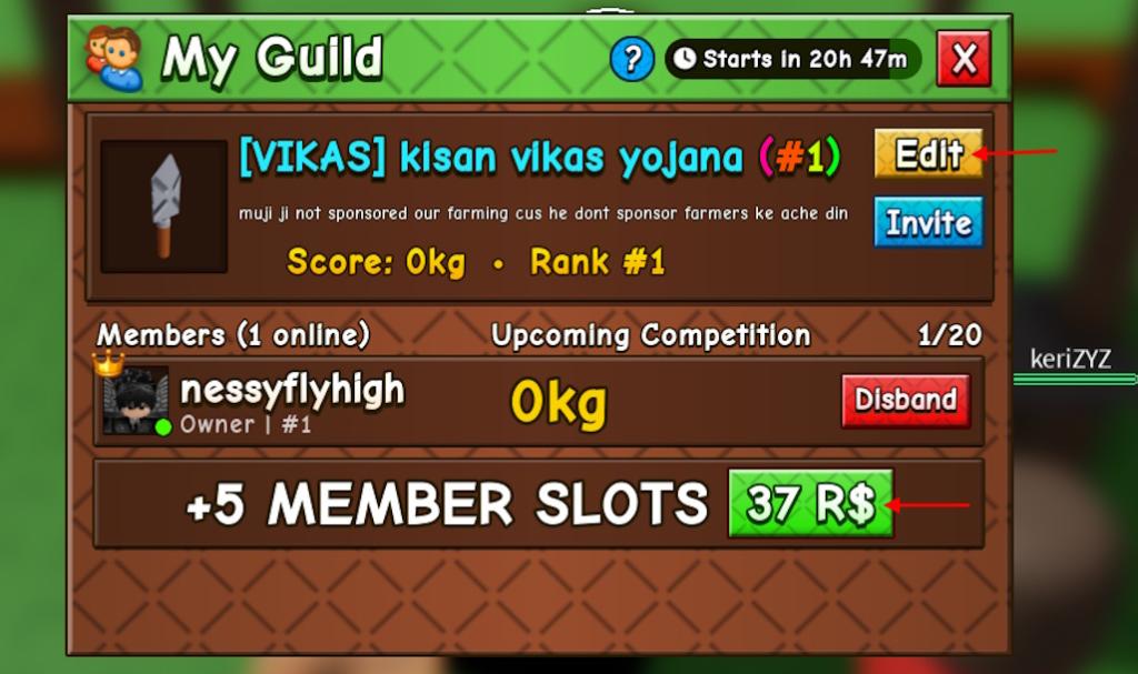 Customize guild in Grow a Garden 2