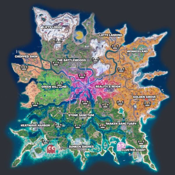 Extraction Site locations in Fortnite