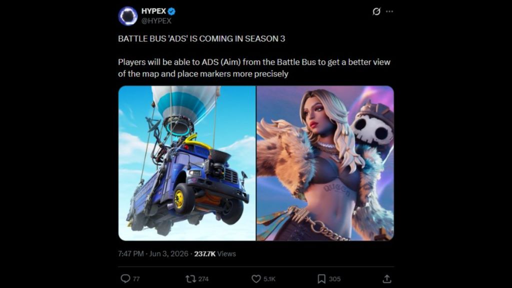 Fortnite Battle Bus ADS