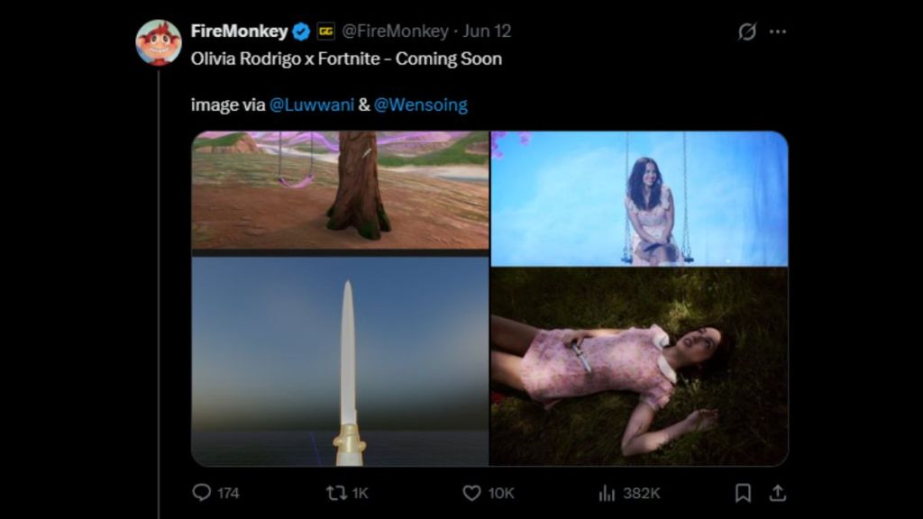 Fortnite Olivia Rodrigo Leak
