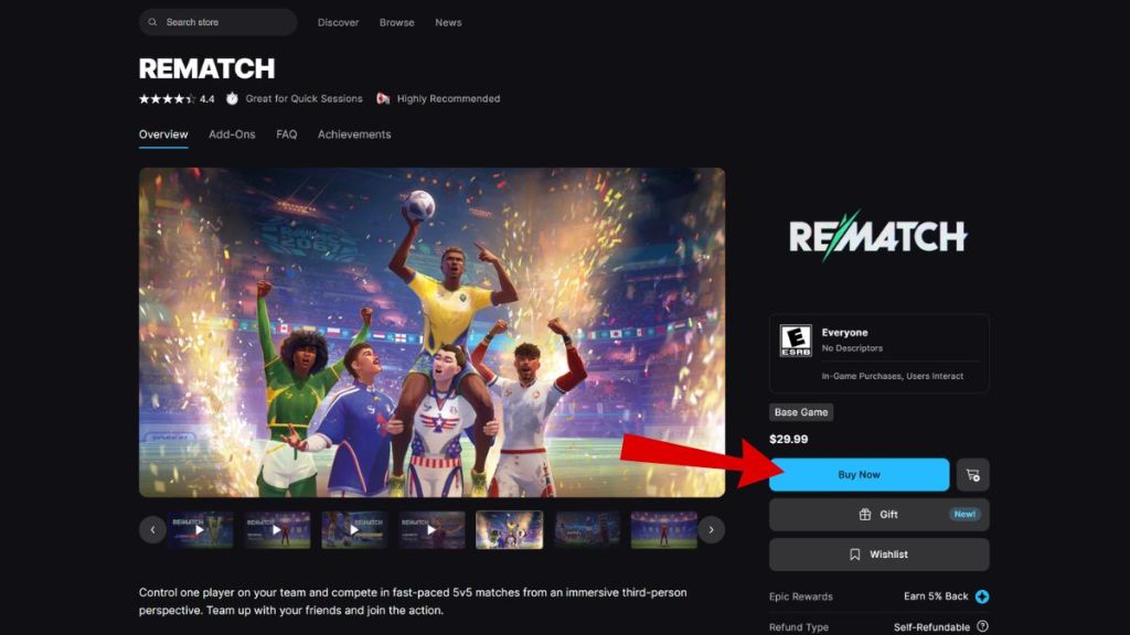 Fortnite Rematch Epic Games Store