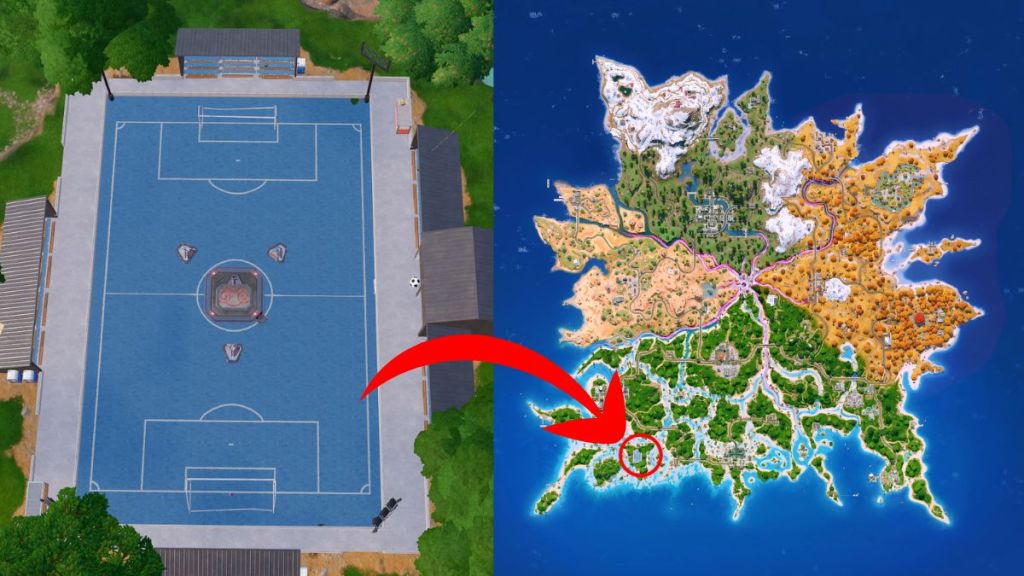 Fortnite Soccer Pitch Location