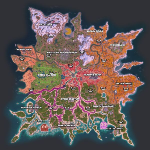 Fortnite Sprite Extraction Site locations in Fortnitemares 2026
