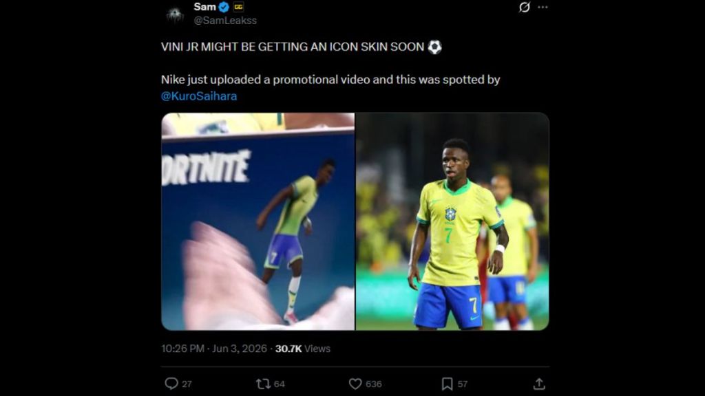 Fortnite Vinicius Jr Skin Leak