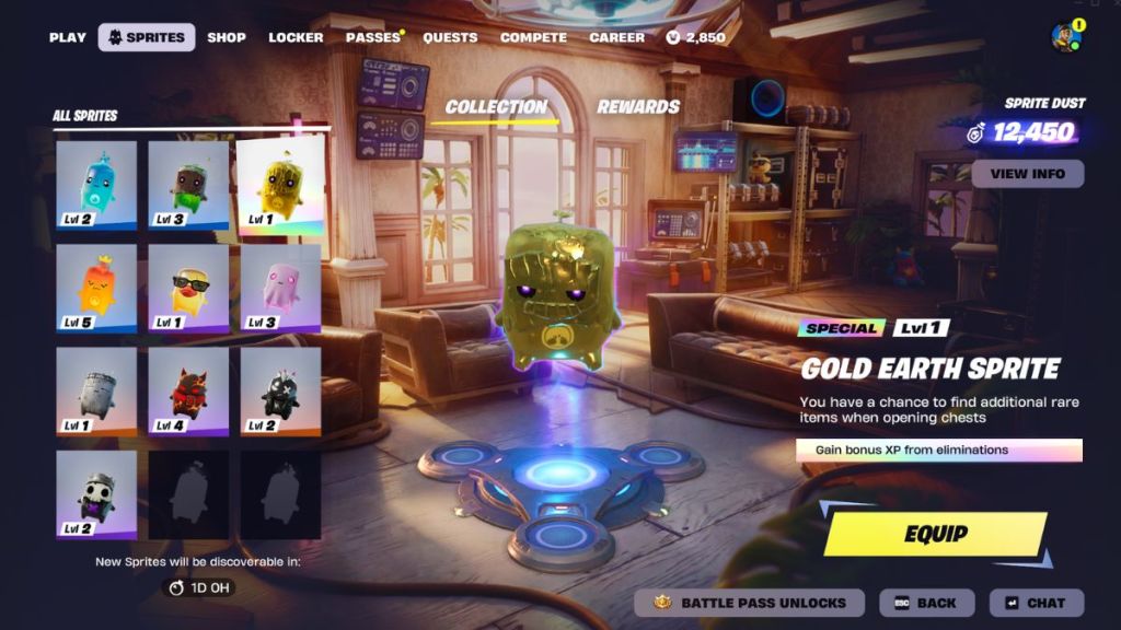 Fortnite What Do Gold Sprites Do in Fortnite