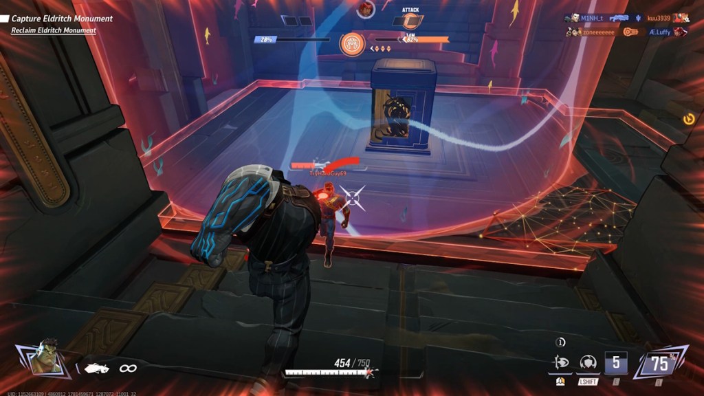 Hulk's melee attacks against Cyclops in Marvel Rivals