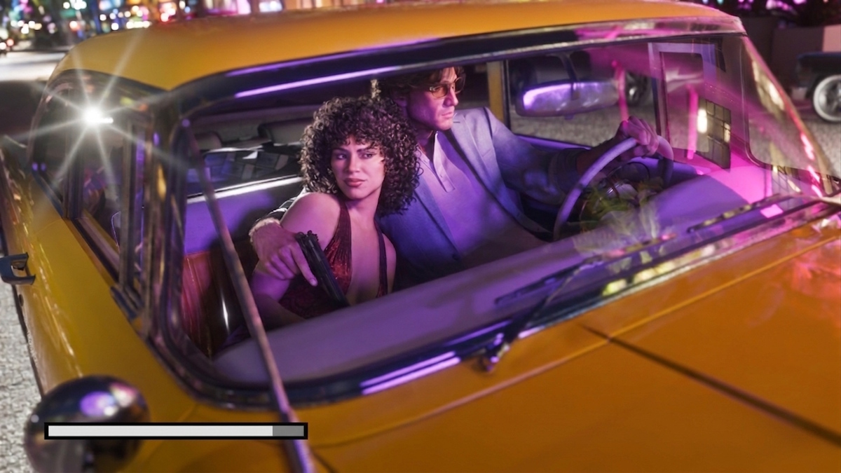 Jason and Lucia in a car in GTA 6