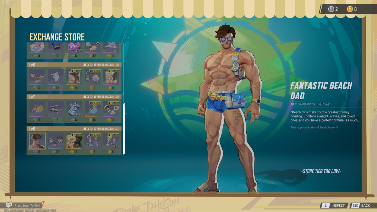 Krakoan Reels Exchange Store Recompensas de nivel 7 y 8