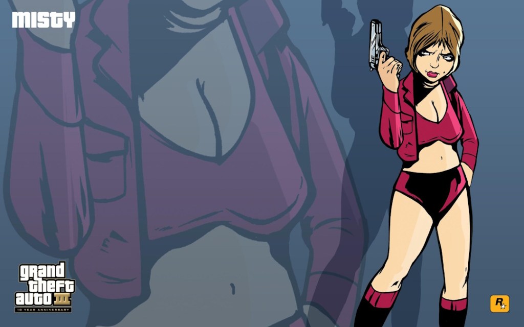 Misty GTA 3 cover girl