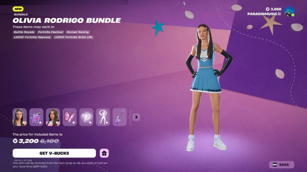 Olivia Rodrigo Fortnite Item Shop