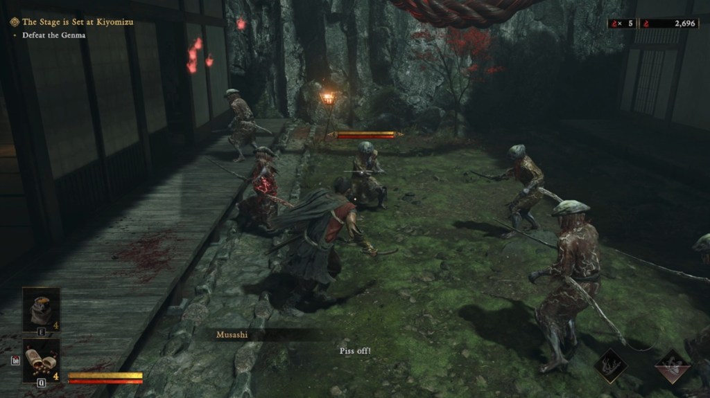 Poor enemy AI in Onimusha Way of the Sword