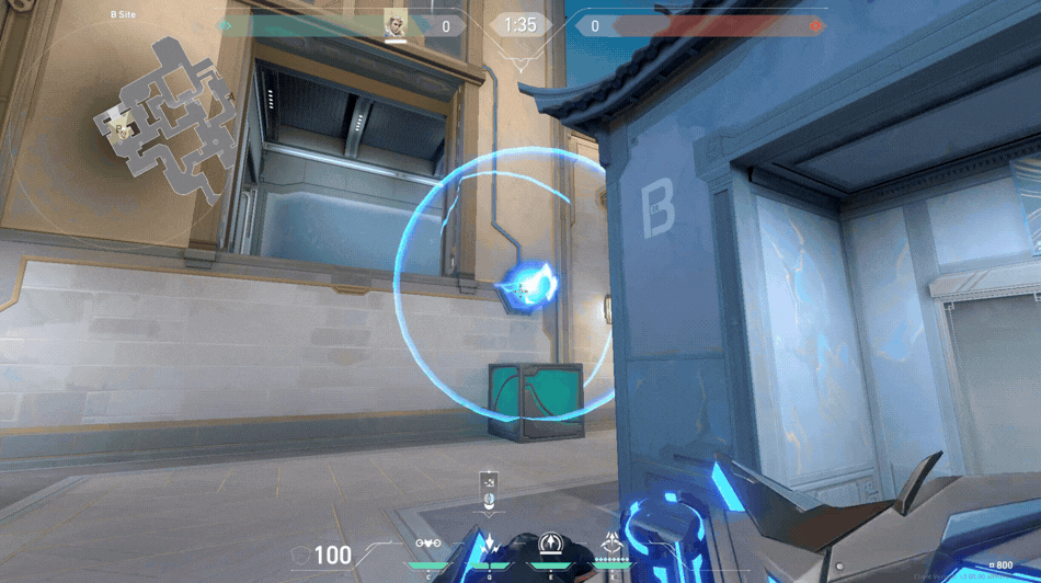 Reactive wall with Sova shock dart