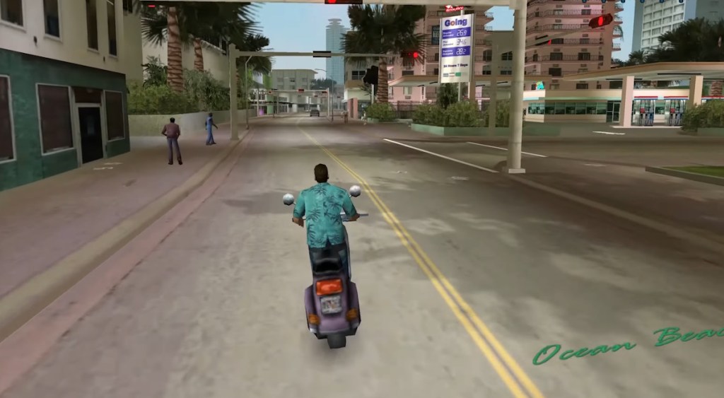Riding around bike in GTA Vice City