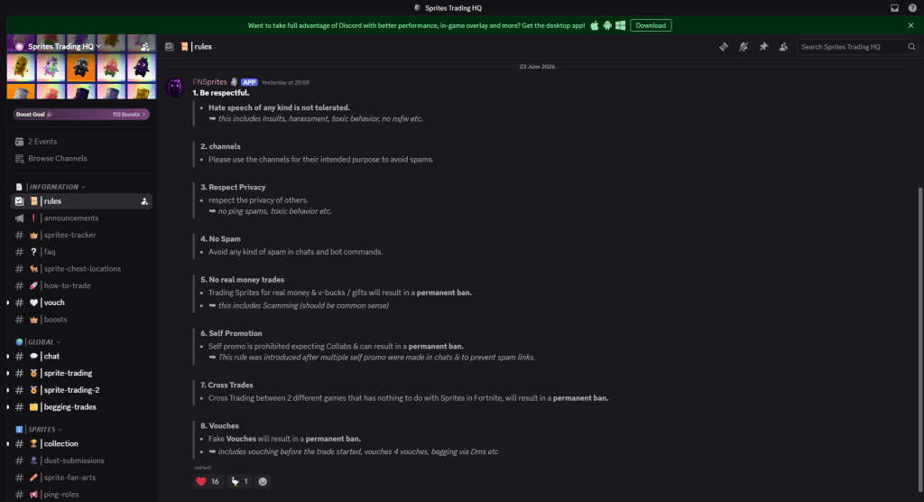 Fortnite Sprite Trading Discord Server